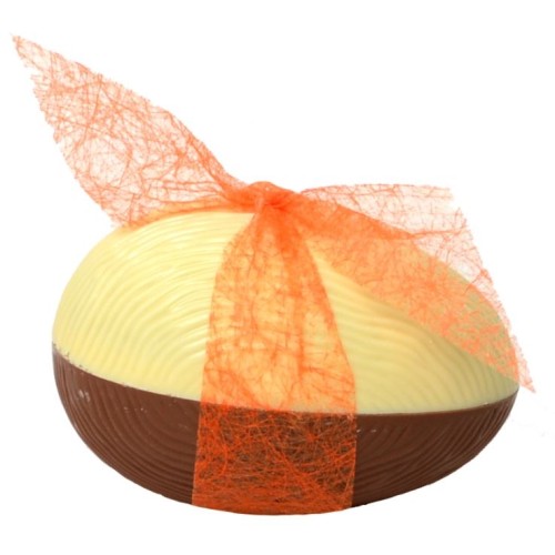 Filled Belgian Easter egg white and milk chocolate 250 grams